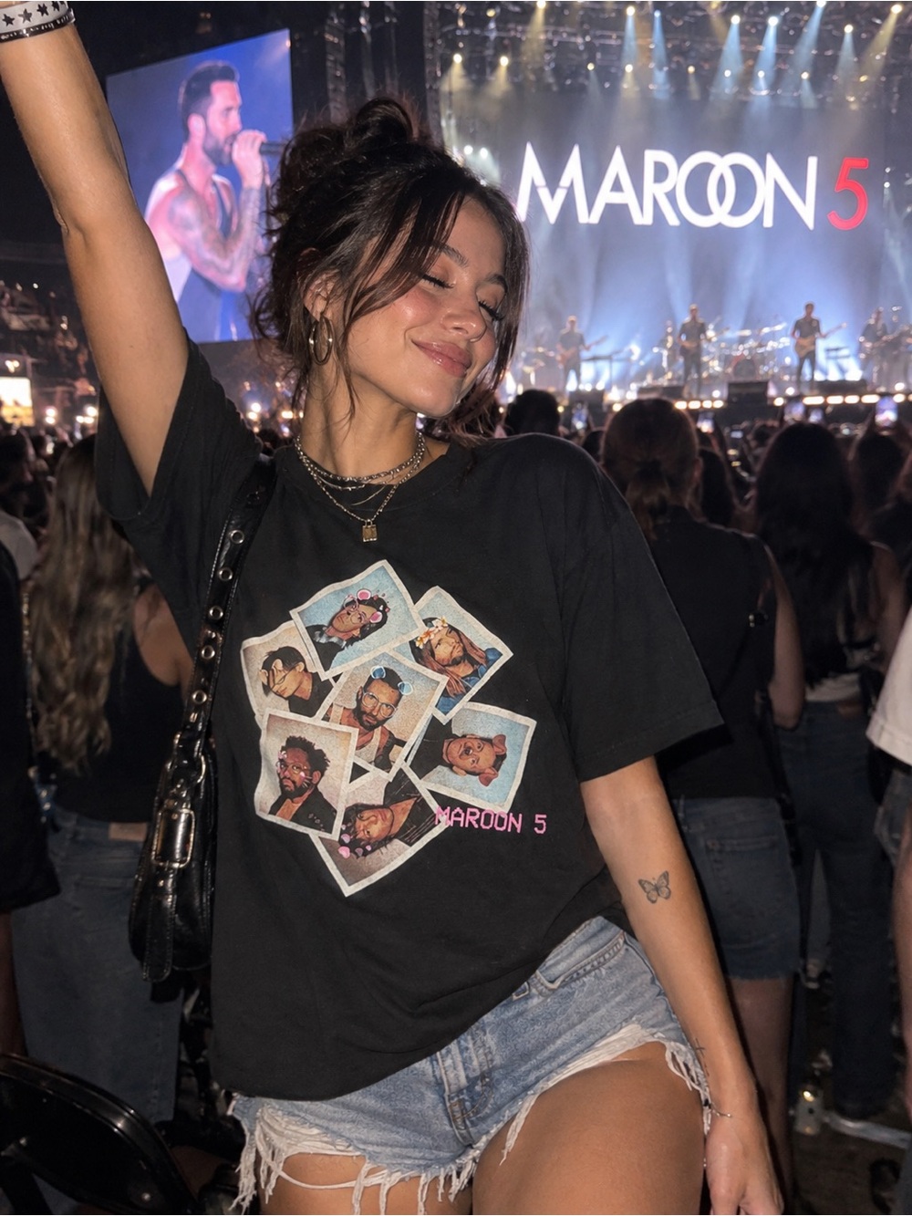 Maroon 5 Red Pill Blues Tour Concert T-Shirt Black Size L Los Angeles Apparel